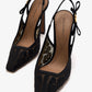 DOLCE & GABBANA Leopard Appliqué Lace Slingbacks