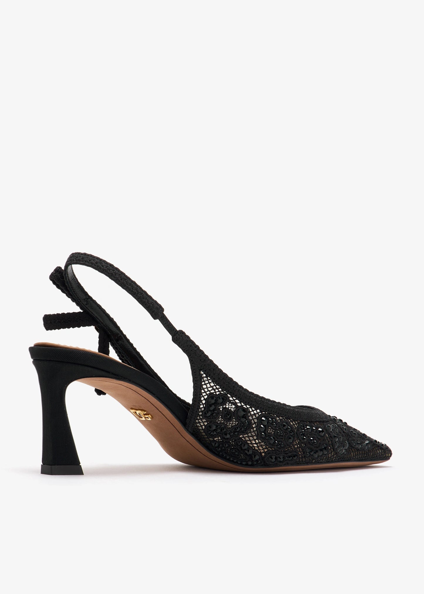 DOLCE & GABBANA Leopard-print lace slingback pumps
