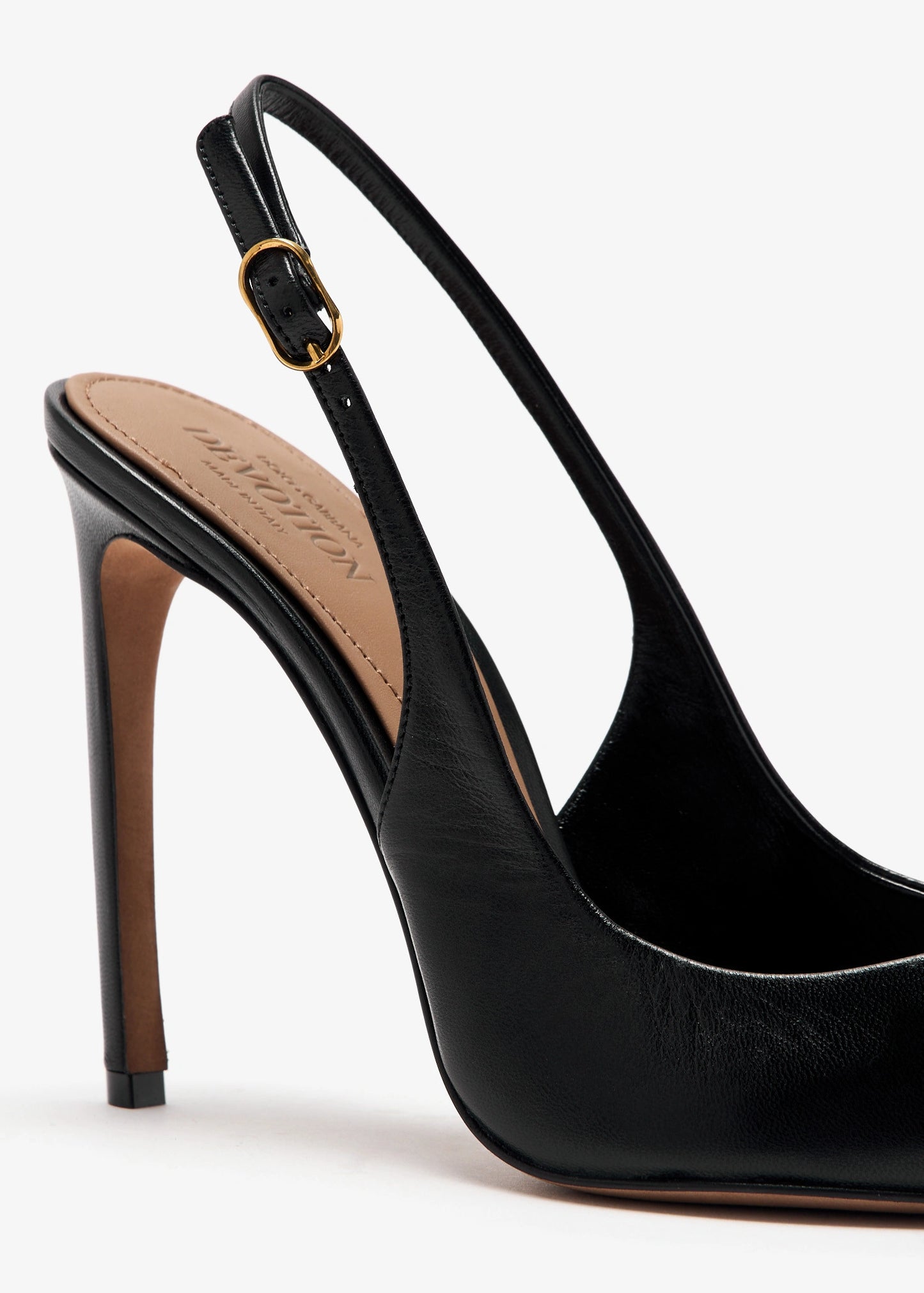 DOLCE & GABBANA Polished goatskin slingbacks