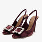 DOLCE & GABBANA Bejeweled buckle slingback pumps
