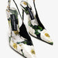 DOLCE & GABBANA Polished calfskin slingback pumps