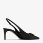 DOLCE & GABBANA DG Polished Calfskin Slingback Pumps