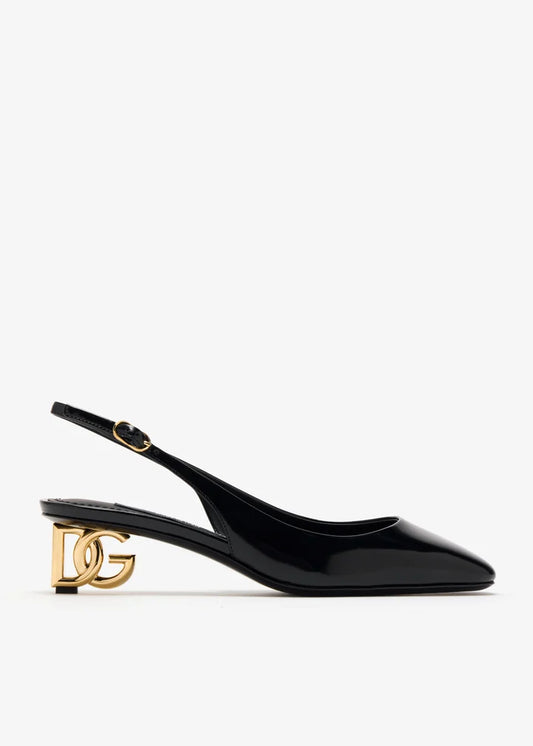 DOLCE & GABBANA Patent Leather Slingback Pumps