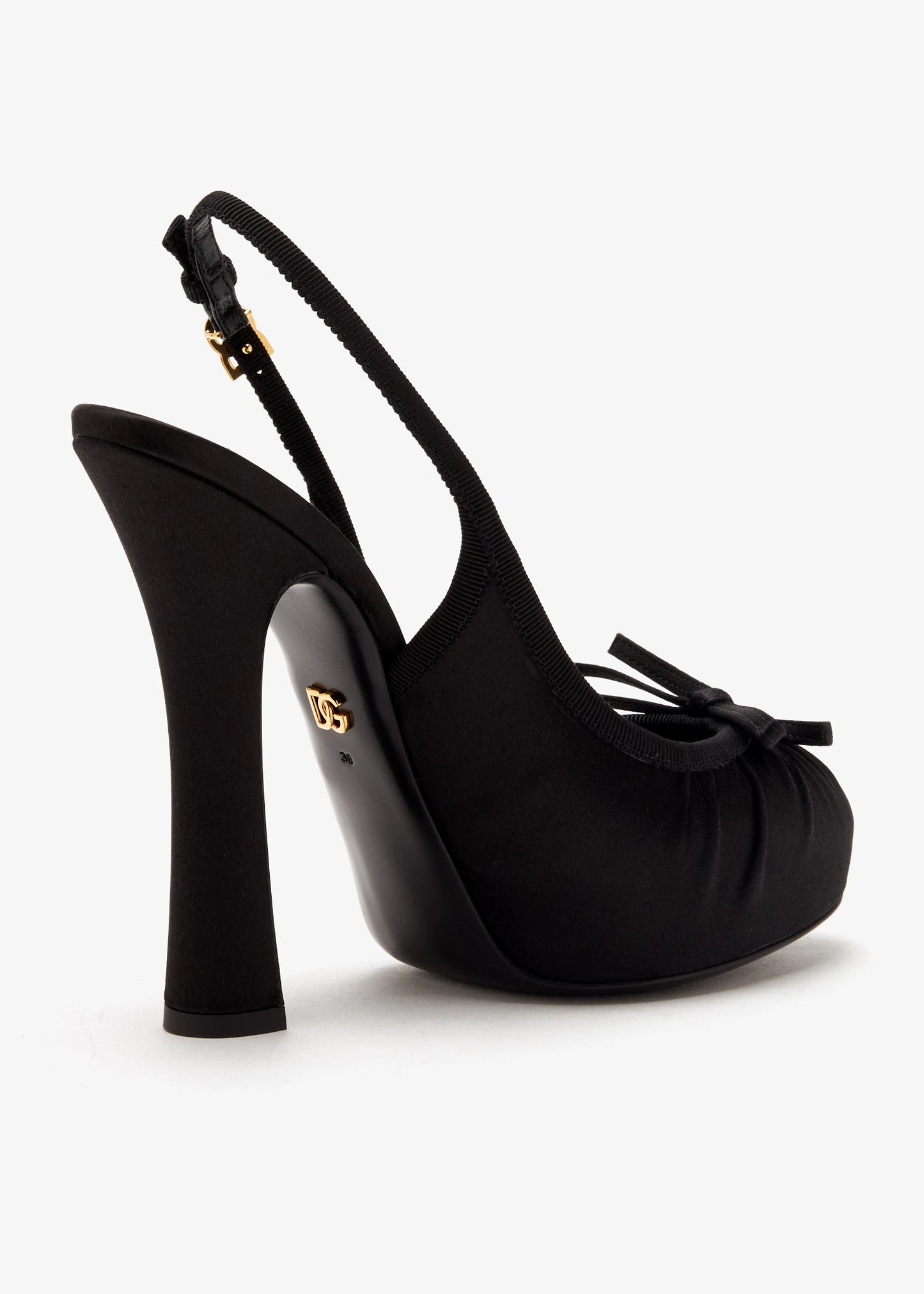 DOLCE & GABBANA Satin slingback pumps