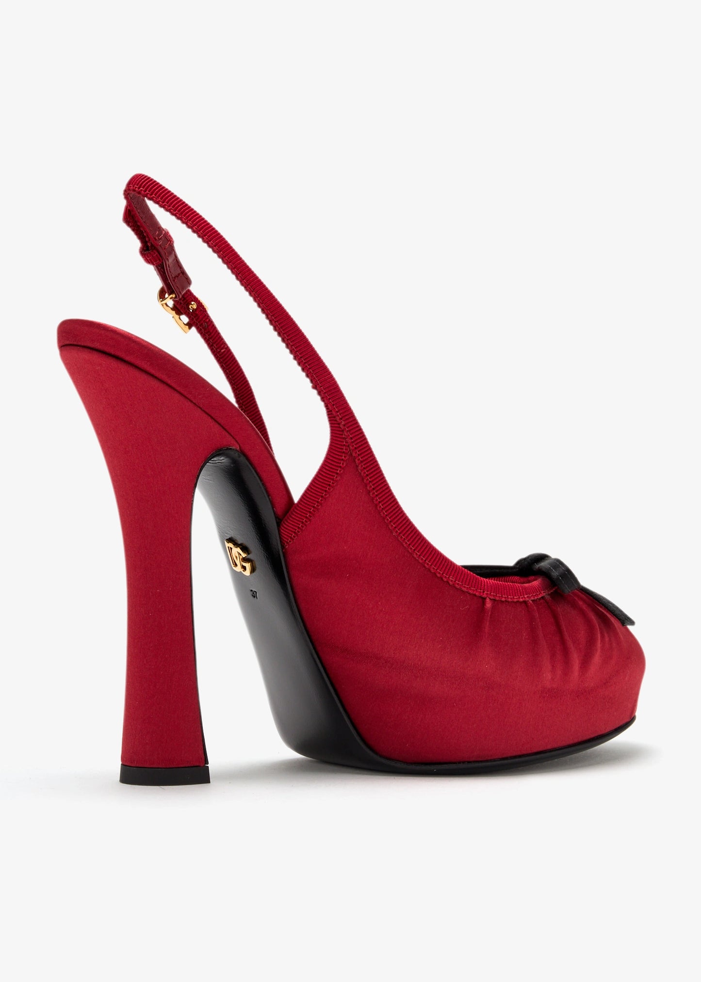 DOLCE & GABBANA Satin slingback pumps