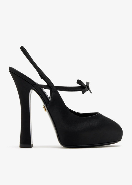 DOLCE & GABBANA Satin slingback pumps