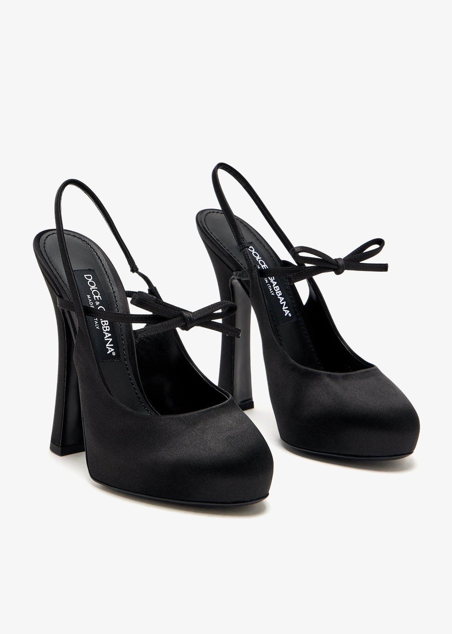 DOLCE & GABBANA Satin slingback pumps