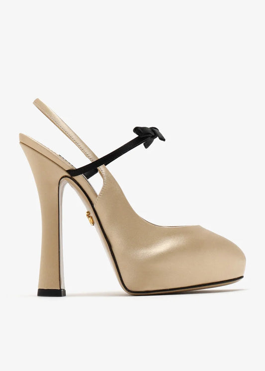 DOLCE & GABBANA Satin slingbacks pumps