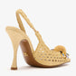 DOLCE & GABBANA Gemstone-embellished raffia slingback pumps