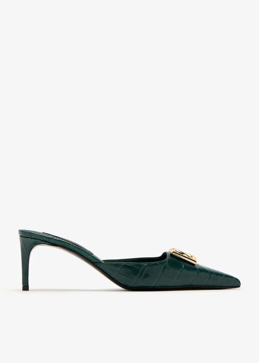 DOLCE & GABBANA Alligator skin mules