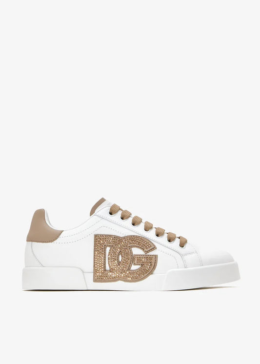 DOLCE & GABBANA Calfskin Portofino Light Strobel Sneakers