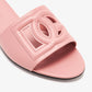 Pink - Blue DOLCE & GABBANA DG logo flat sandals