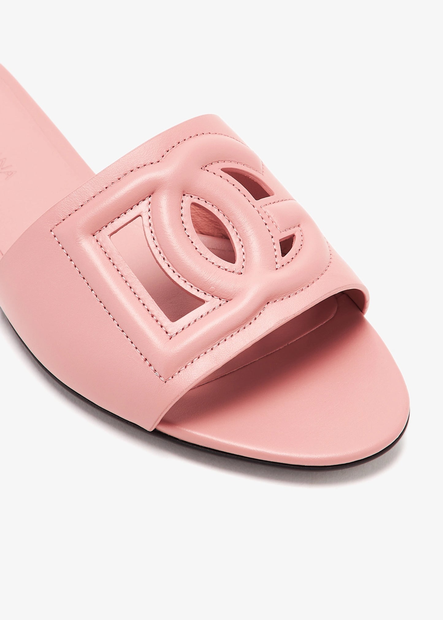 Pink - Blue DOLCE & GABBANA DG logo flat sandals