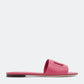 Brown - Yellow DOLCE & GABBANA DG logo flat sandals