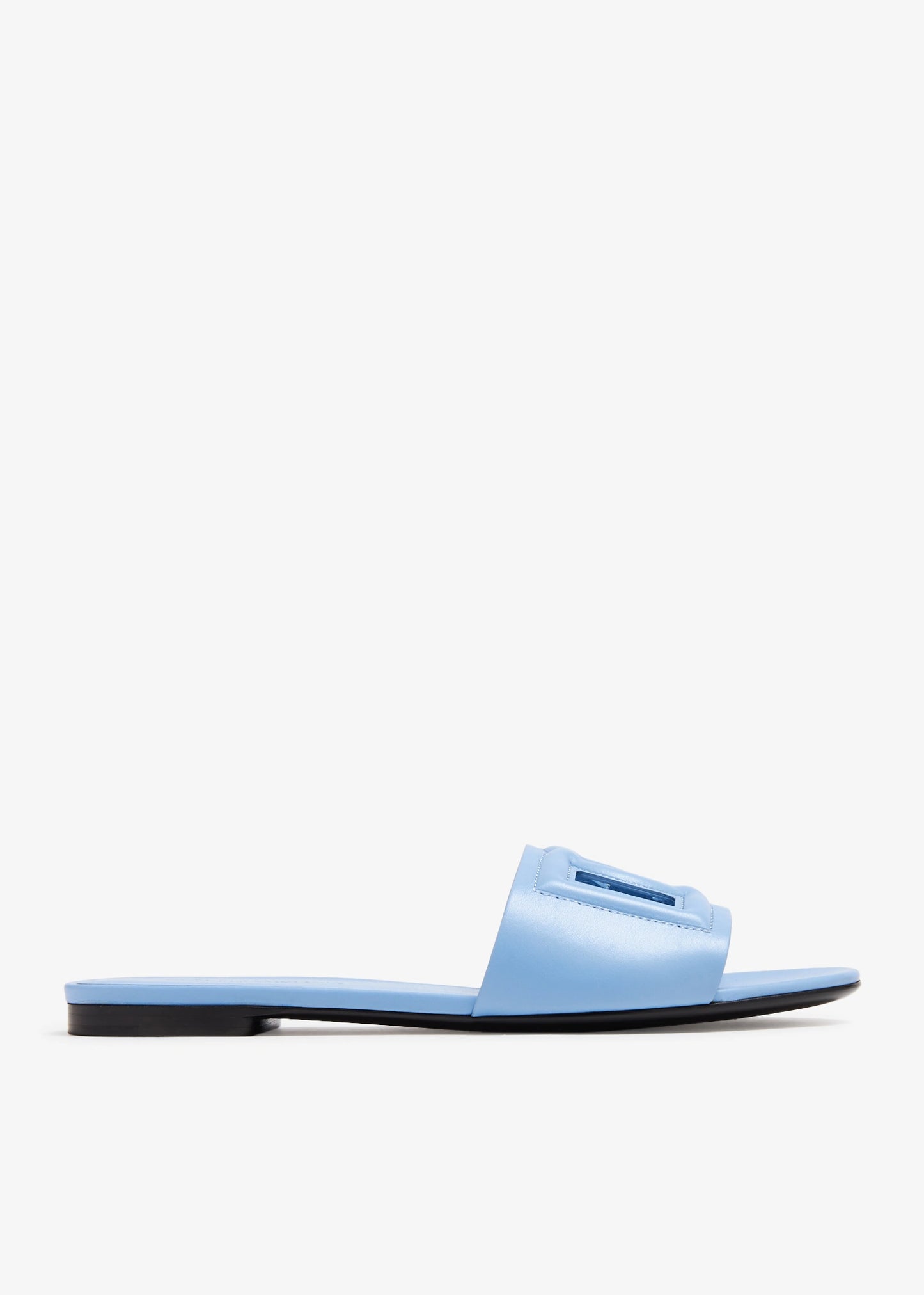 Pink - Blue DOLCE & GABBANA DG logo flat sandals