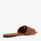 Brown - Yellow DOLCE & GABBANA DG logo flat sandals