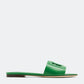 Brown - Yellow DOLCE & GABBANA DG logo flat sandals