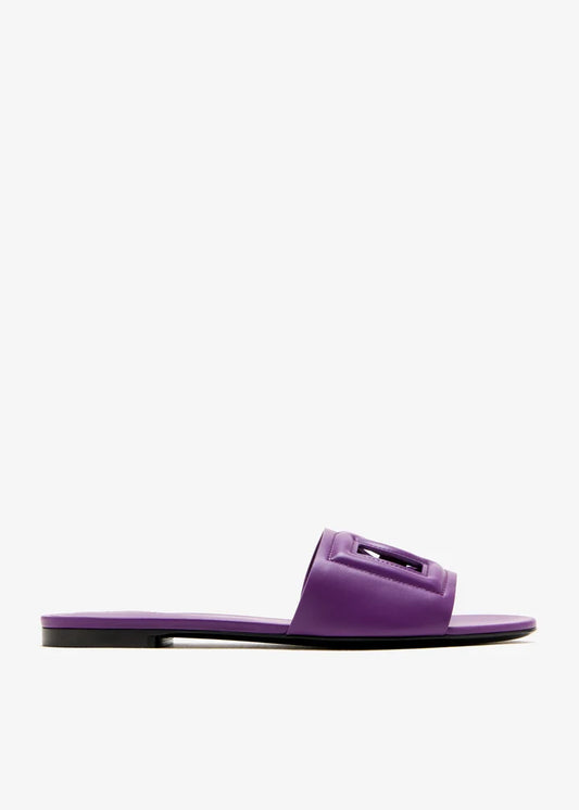 DOLCE & GABBANA Calfskin Slide Sandals