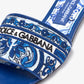 DOLCE & GABBANA Maiolica-Embroidered Slide Sandals
