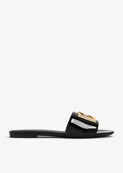 DOLCE & GABBANA DG logo flat sandals