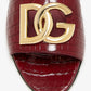 DOLCE & GABBANA Alligator skin slide sandals