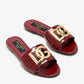 DOLCE & GABBANA Alligator skin slide sandals