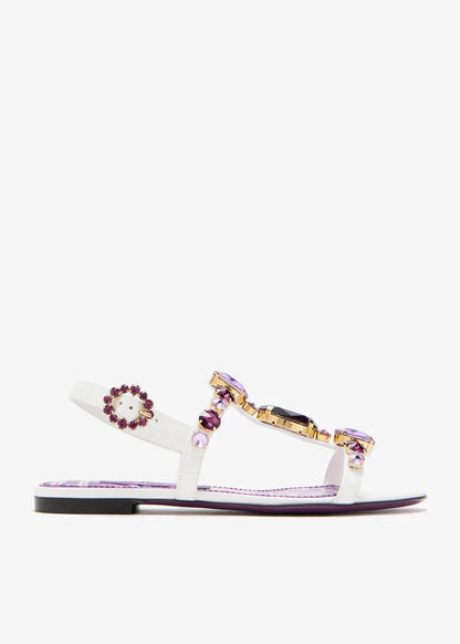 DOLCE & GABBANA Crystal-embellished sandals