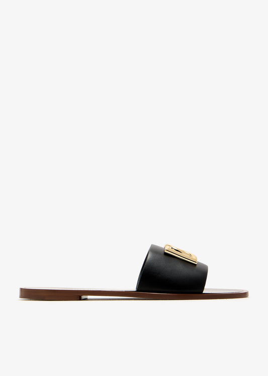 DOLCE & GABBANA DG logo flat sandals