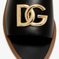 DOLCE & GABBANA DG logo flat sandals