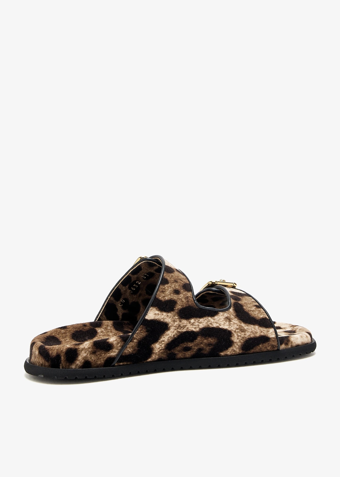 DOLCE & GABBANA Printed velvet slide sandals