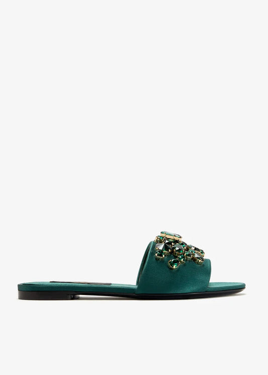 DOLCE & GABBANA Gemstone satin sandals