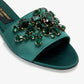 DOLCE & GABBANA Gemstone satin sandals