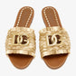 DOLCE & GABBANA Braided Raffia Flats