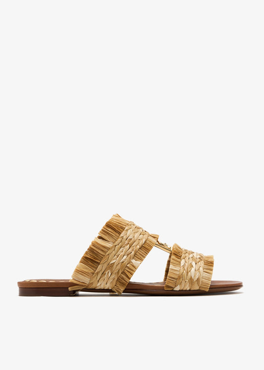 DOLCE & GABBANA Braided Raffia Flats