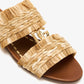 DOLCE & GABBANA Braided raffia flat sandals