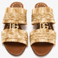 DOLCE & GABBANA Braided raffia flat sandals