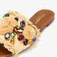 DOLCE & GABBANA Gemstone Raffia Flats