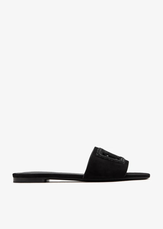 DOLCE & GABBANA Rhinestone-Embellished Slide Sandals