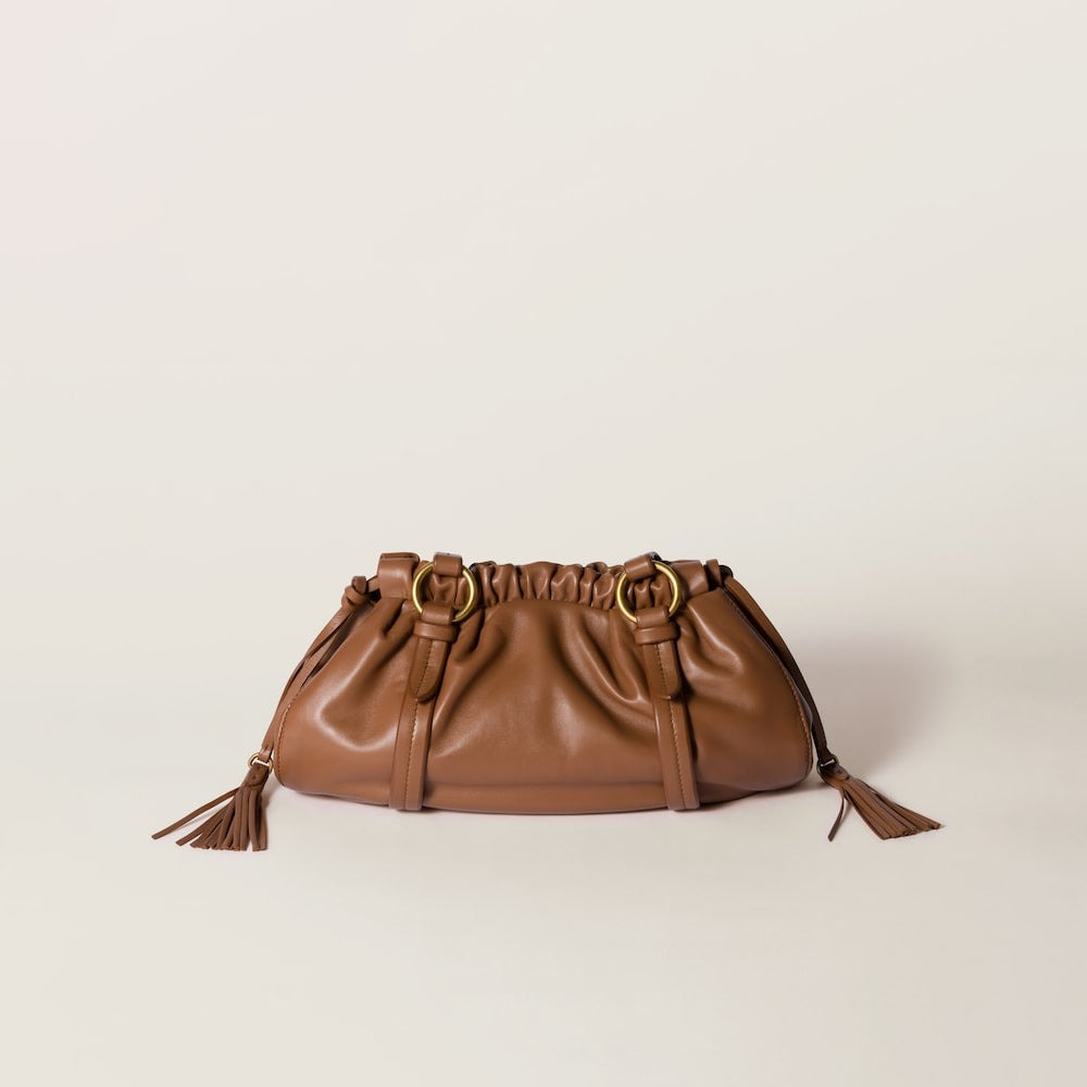 【MiuMiu】Joie nappa leather bag ジョア ナッパ レザーバッグ Black Joie Nappa Leather Bag | Miu Miu