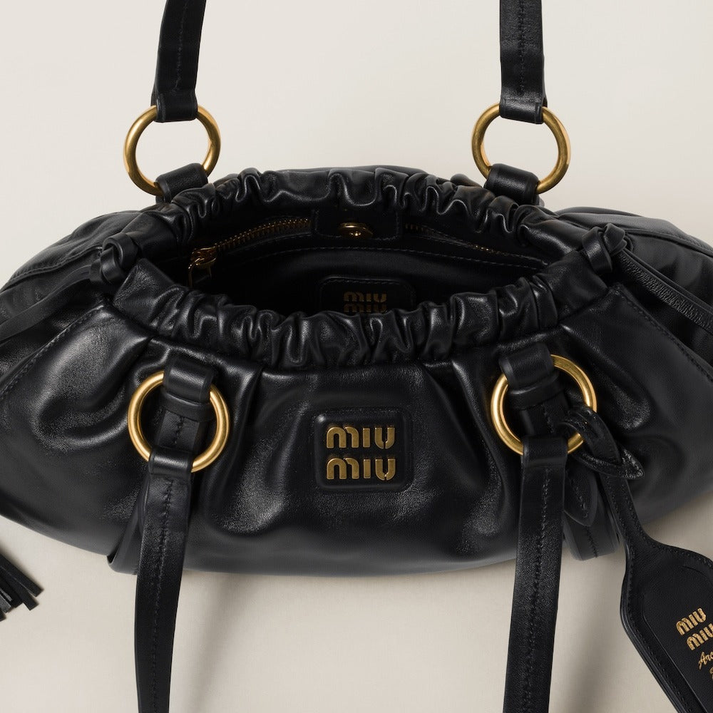 【MiuMiu】Joie nappa leather bag DHL配送料込み Black Joie Nappa Leather Bag | Miu Miu