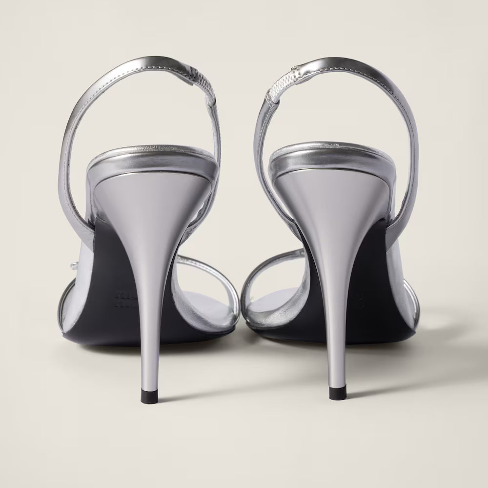 Metallic Leather Sandals