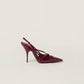 Patent Leather Slingbacks with Buckles
