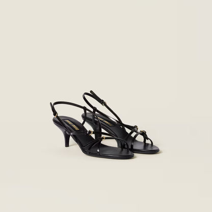 Patent Leather Sandals with Buckles