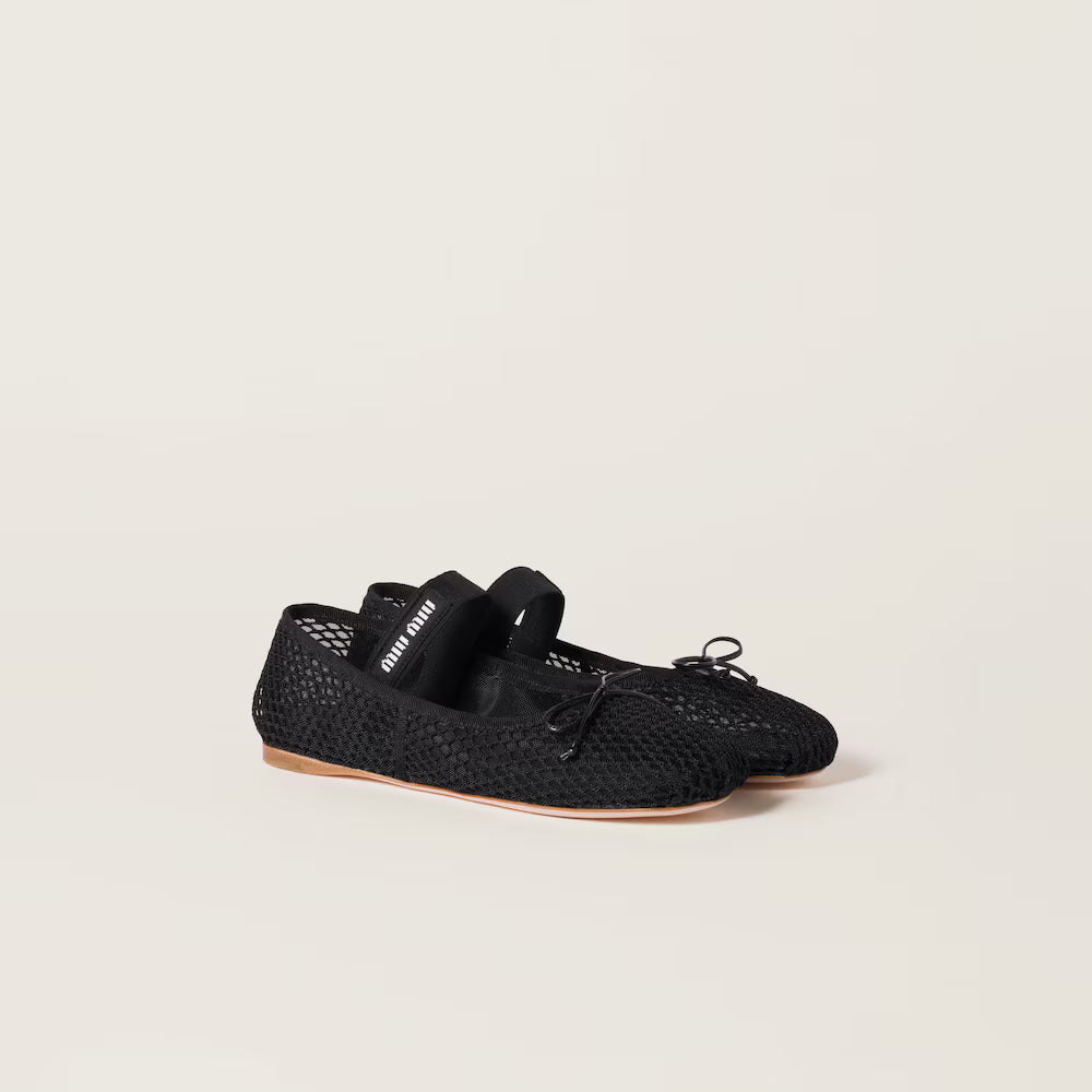 Mesh Fabric Ballerinas