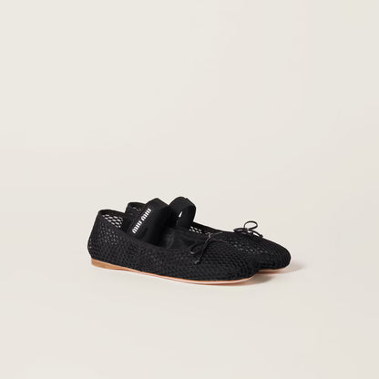 Mesh Fabric Ballerinas