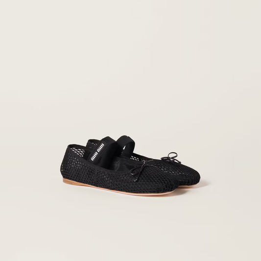 Mesh Fabric Ballerinas