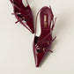 Patent Leather Slingbacks with Buckles