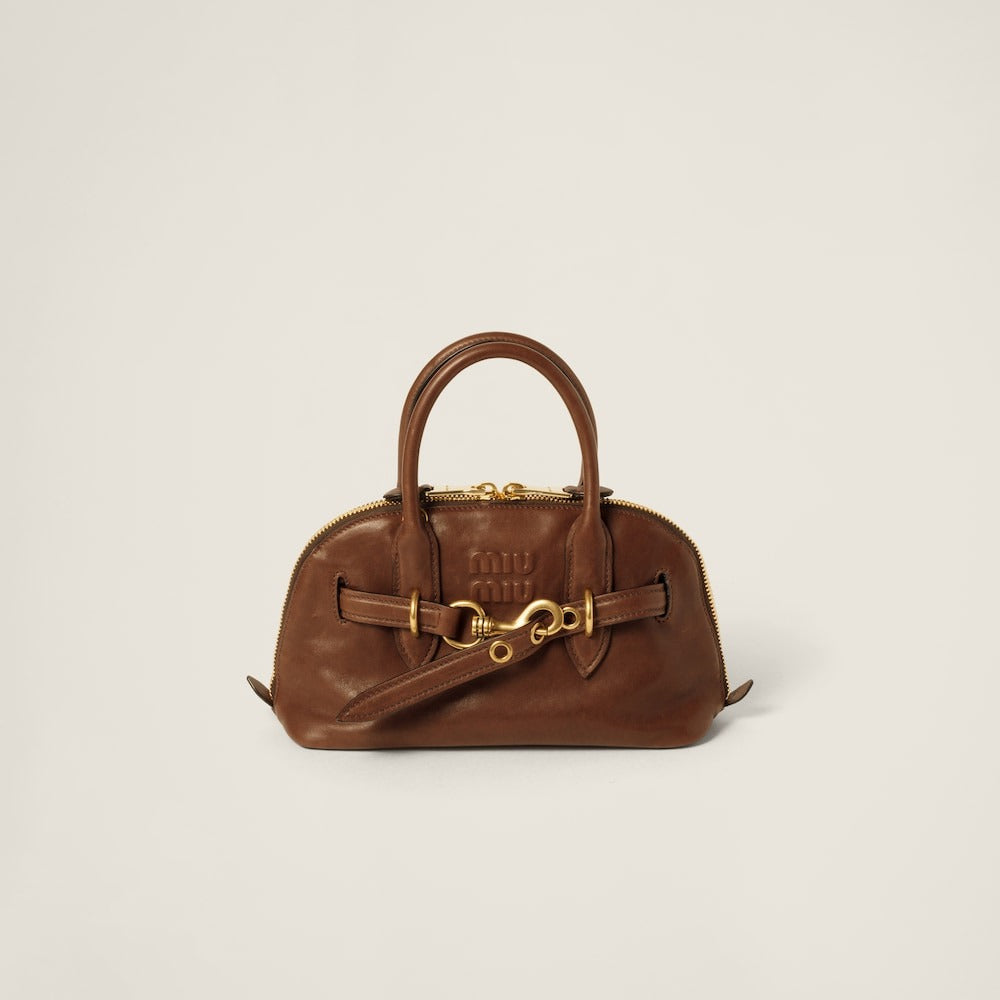 MiuMiu＊Nappa leather top-handle bag レザーバッグ＊送料込 Miu Miu Matelassé nappa leather top-handle bag for Women