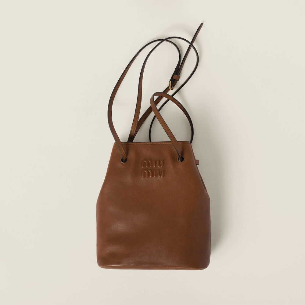 【MiuMiu】ナッパレザーミニバッグ Nappa leather mini-bag 送料無料》 MIU MIU Nappa leather mini-bag (MiuMiu/ショルダー