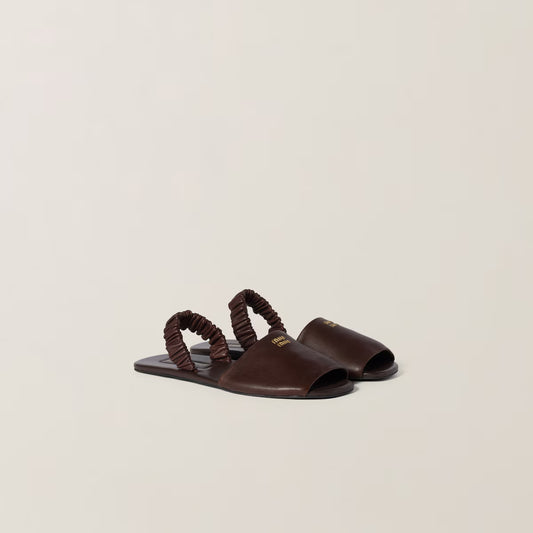 Ruches Nappa Leather Sandals
